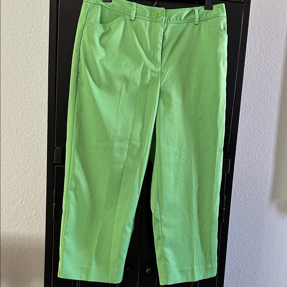 Talbots Lime Green Petite Stretch Pants
